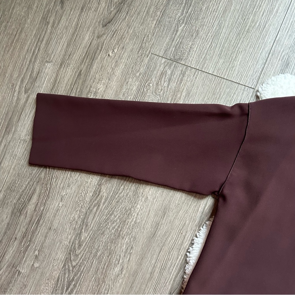 Vince Brown Front Seam Long Sleeve Shift Dress - Picture 4 of 7